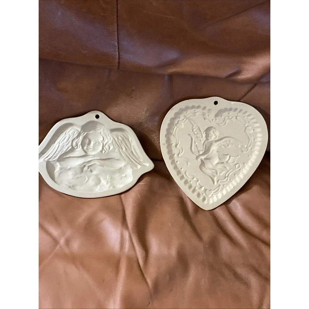 2 BROWN BAG COOKIE ART MOLD Cherub And Cupid